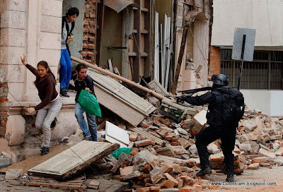 Chile, Earthquake, nine days later