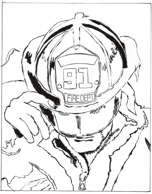 sketchbook by chris wip fireman
