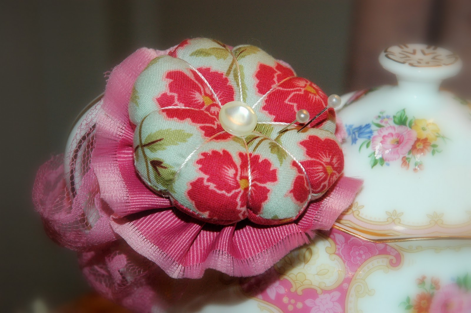 Girl in Pink Charming Wrist Pin Cushion Tutorial