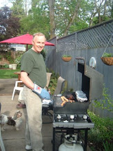 Tom (Jer's brother) cooking a great barbeque for us while in Oregon.