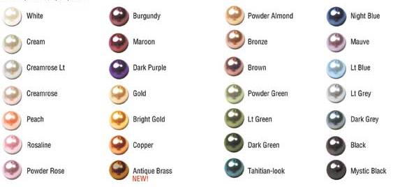 an apple s story swarovski crystal pearl color chart pearl color chart