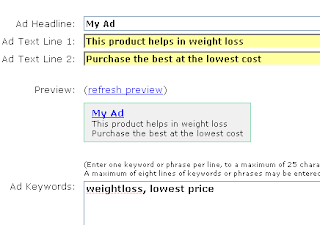 Clickbank Adserving platform, typical ad