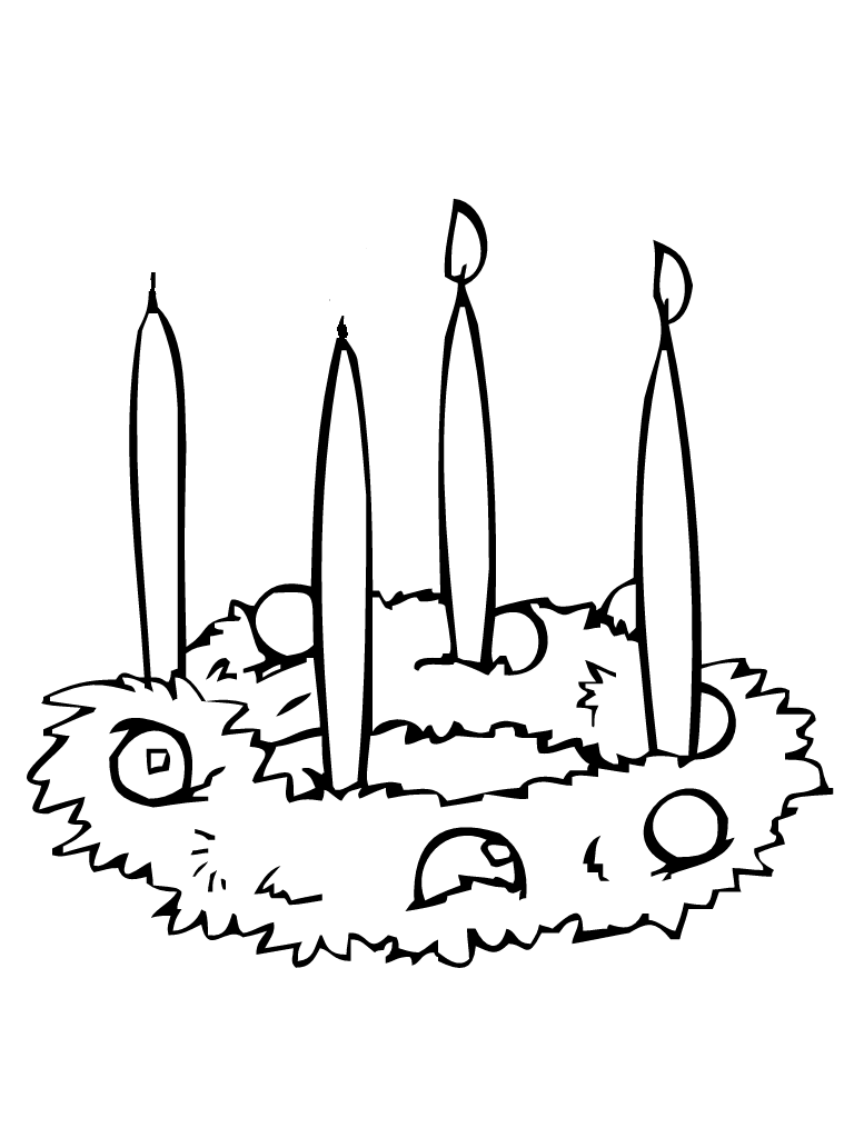 Advent Wreath Coloring Pages Advent Wreath Coloring Pages