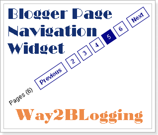 How to Add Numbered Page Navigation Widget for Blogger / Blogspot