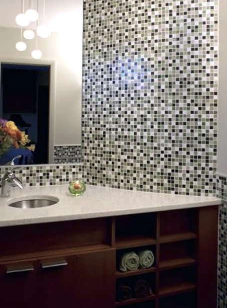 Baños modernos decorados con mosaicos ~ dikidu.com Cocina con azulejos turqueza reciclafa