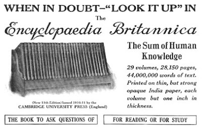 Advertise Encyclopaedia Britannica 1913