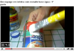 1ª parte - Decoupage em latinha com esmalte sintético