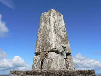 The trig point on the Cheviot has not aged well