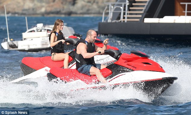 Natural on the water: Rosie Huntington-Whiteley made a big splash when she Natural on the water: Rosie Huntington-Whiteley made a big splash when she