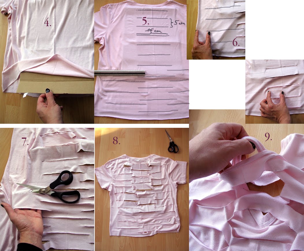 T shirt reconstruction ideas