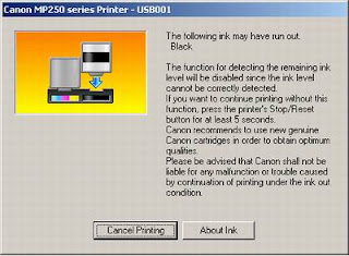 Error E16 Pada Printer Canon MP258