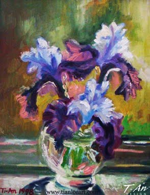 Iris, Oil Painting, 11x14