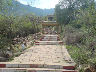 stairs from bottom of the hill to the temple