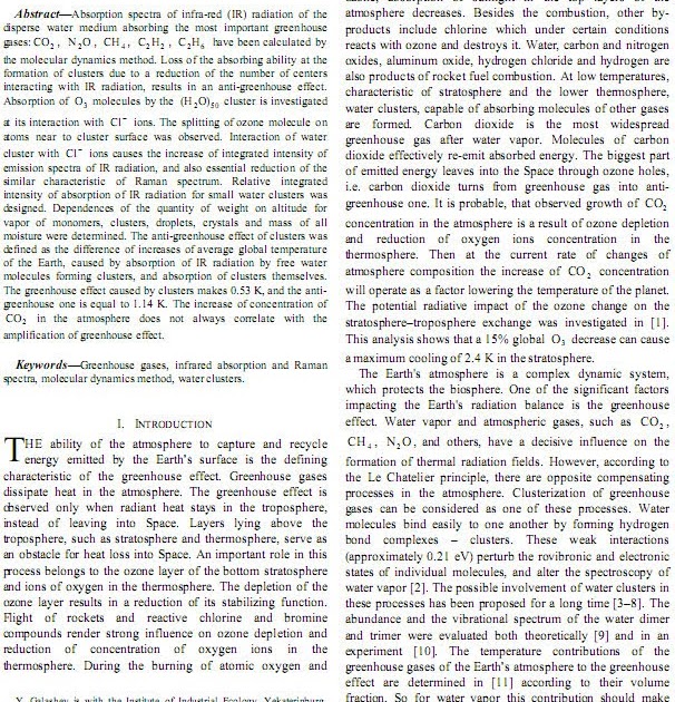 Greenhouse effect essay