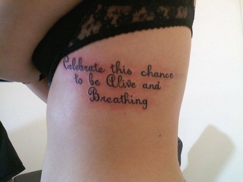 tattoo quotes on ribs for girls. ribs. life tattoo quotes