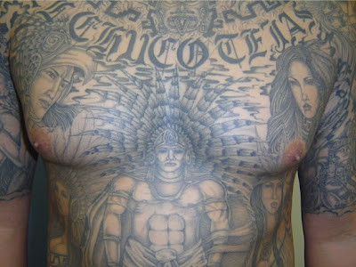 Aztec Tattoos on Latino Prison Gangs  Barrio Azteca