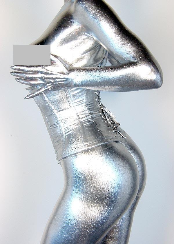 Pictures of Silver Body Painting Pictures of Silver Body Painting