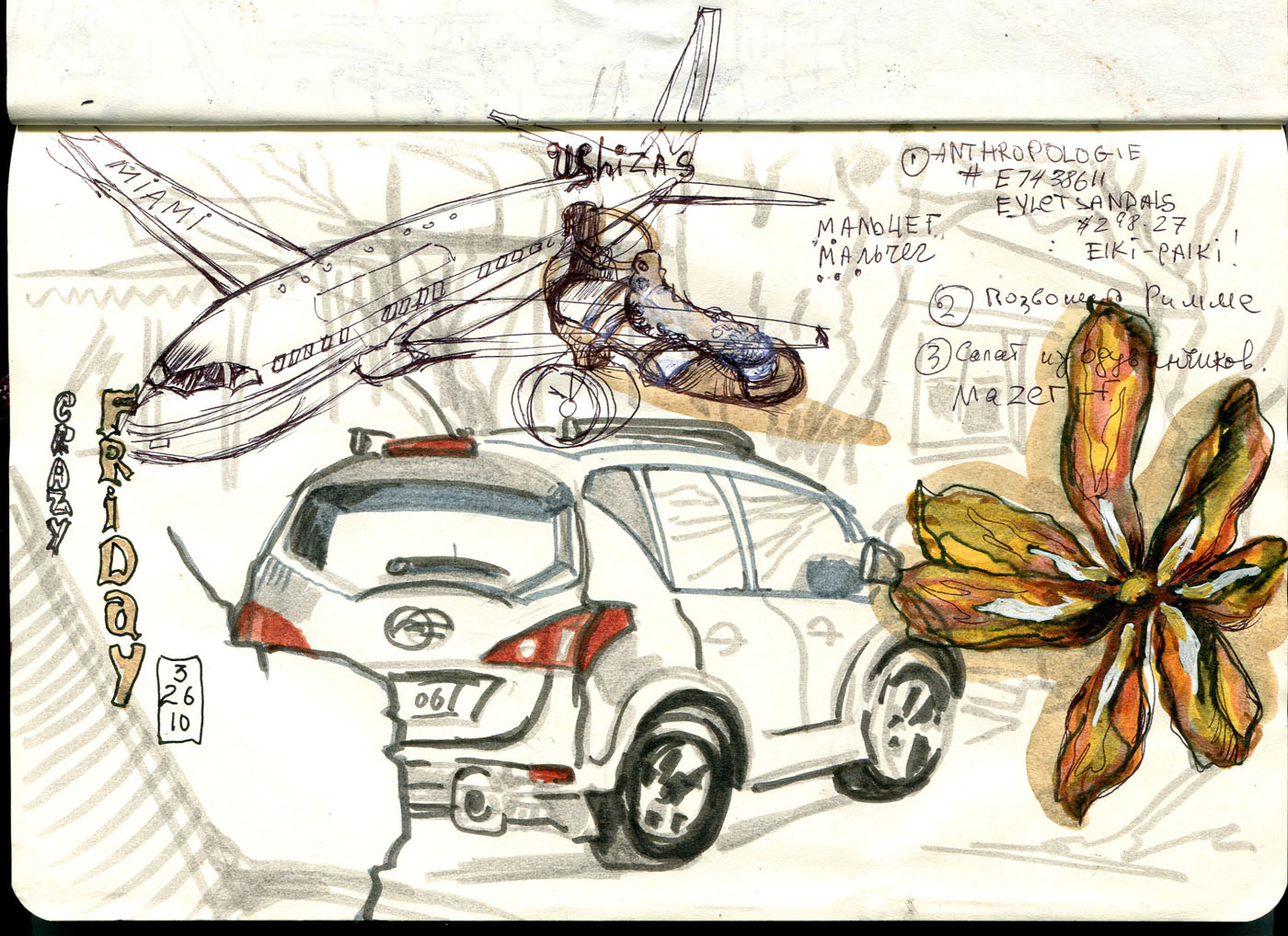 Nikiraart: Page from my drawing diary.