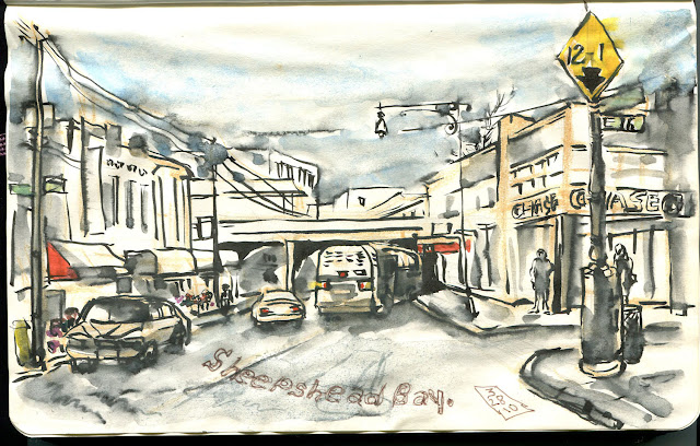 Watercolor Sheepshead Bay Road