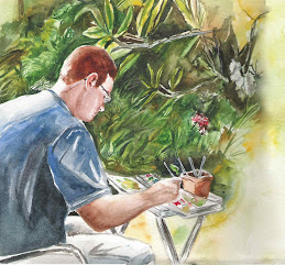 Aquarelando a orquídea