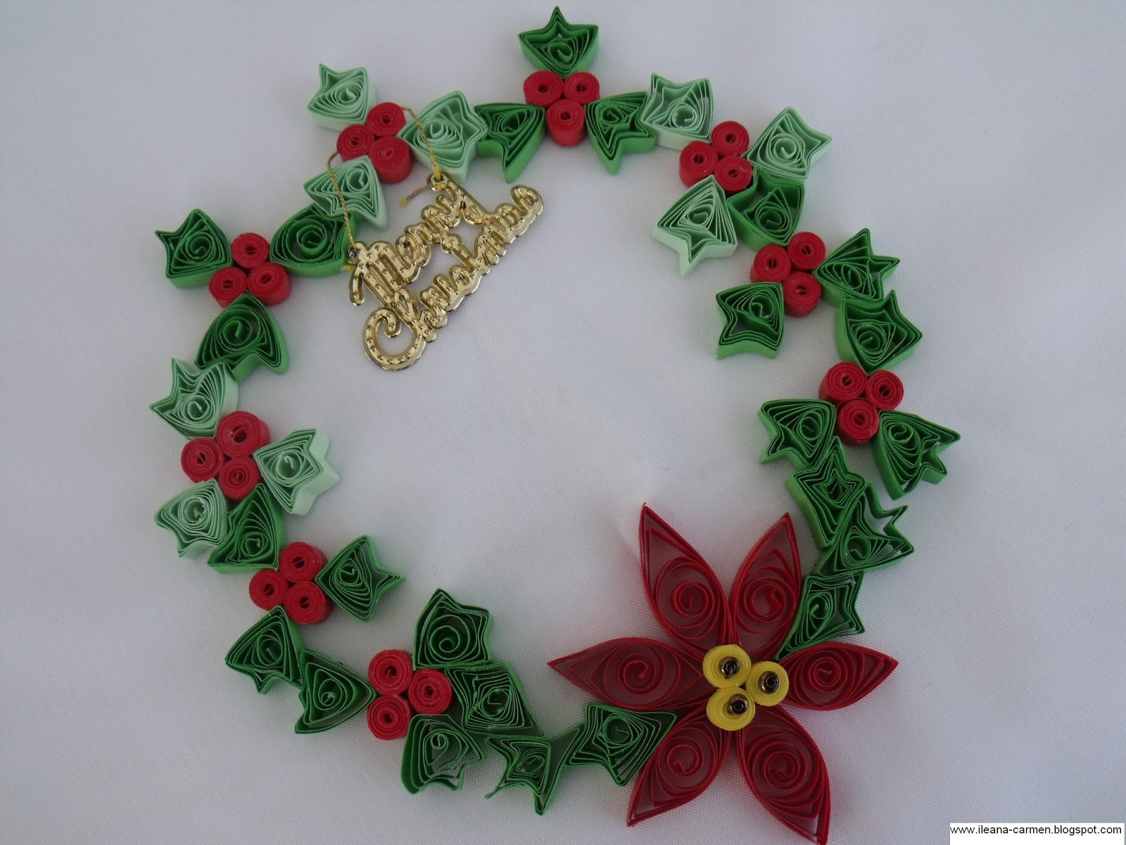 hobbies: Quilling Christmas Ornaments - Poinsettia or Euphorbia