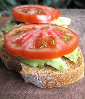 avocado on toast with tomato