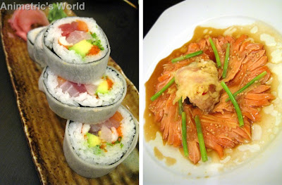 House Special Sushi and New Style Salmon Sashimi at Nama Sakana