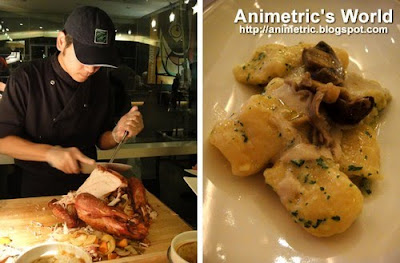 Turkey Carving Station and Porcini and Truffle Gnocchi at M Cafe