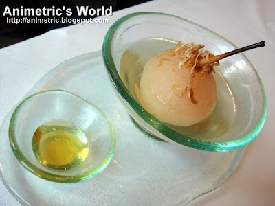 Double-Boiled Whole Chinese Pear topped with Aged Mandarin Peel at Crystal Lotus, Hong Kong Disneyland Hotel