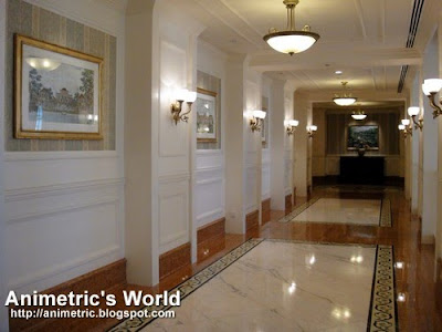 Corridors inside Hong Kong Disneyland Hotel