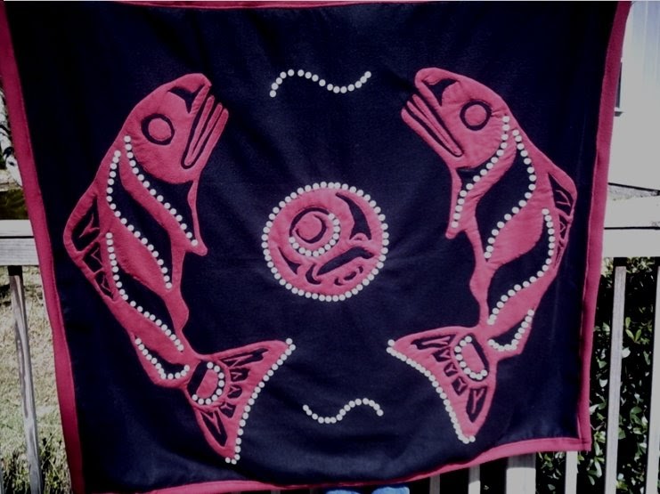 Pacific Coast Northwest Indian Button Blanket Comin' Home