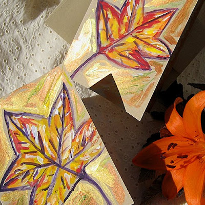 hand painted fall cards