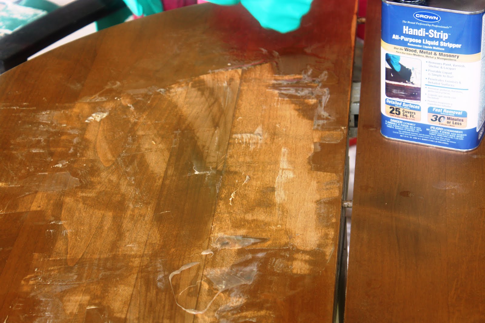 SEM Interiors it's time to strip...the varnish off the antique table