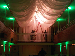 drapings and lighting in a recent event