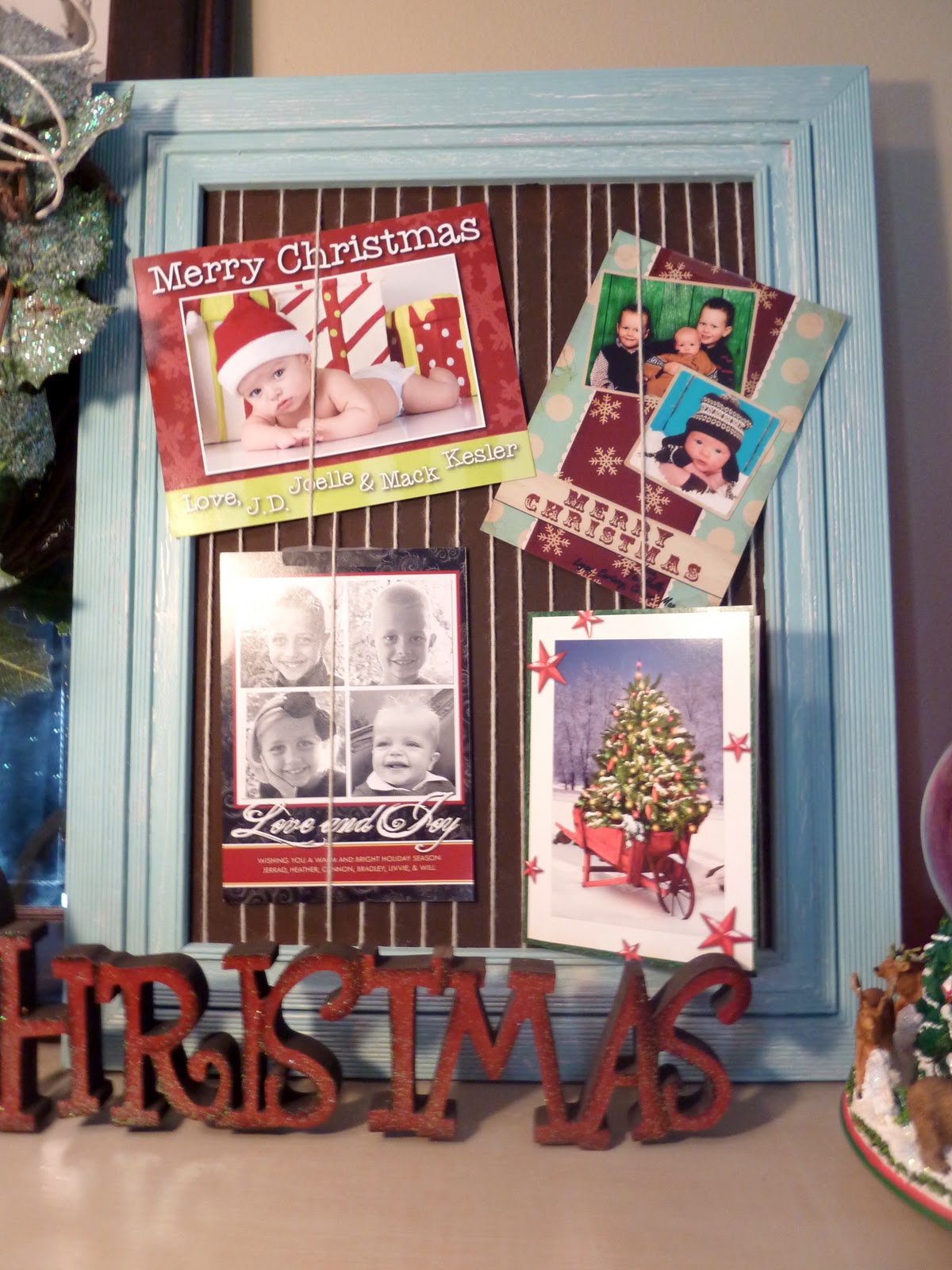 Frame Christmas Card Holder Sassy Sanctuary