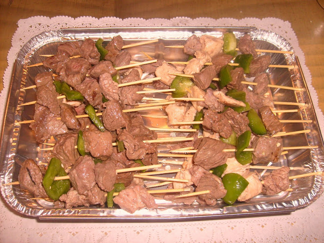 BROCHETAS DE AVE Y CARNE