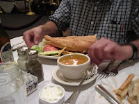 Click to enlarge - Cuban sandwich with Spanish bean soup