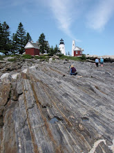 Painting with friends at Pemaquid