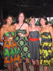 The girls in our African dresses