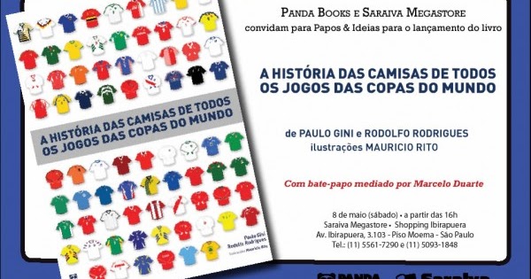 A história das camisas de todos os jogos das Copas do Mundo - Panda Books