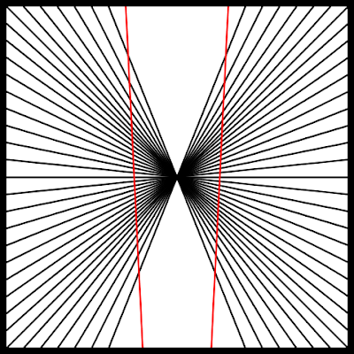 Bending Red Lines Illusion