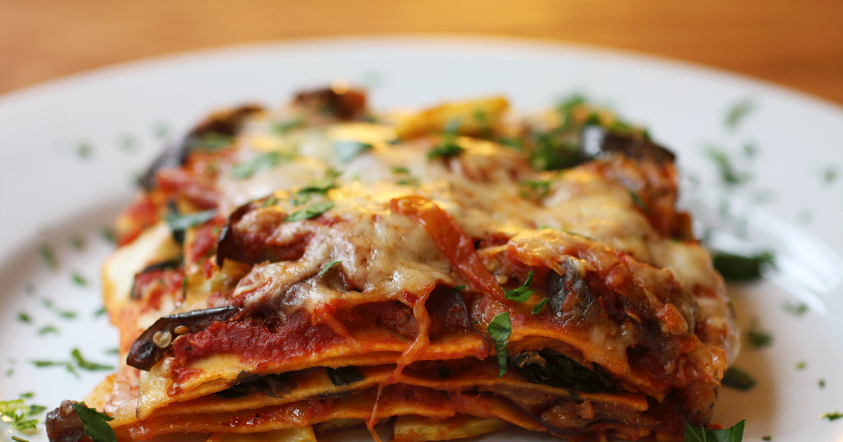 JUST VEGGING OUT Hearty Vegetarian Lasagna with Shiitake Mushrooms