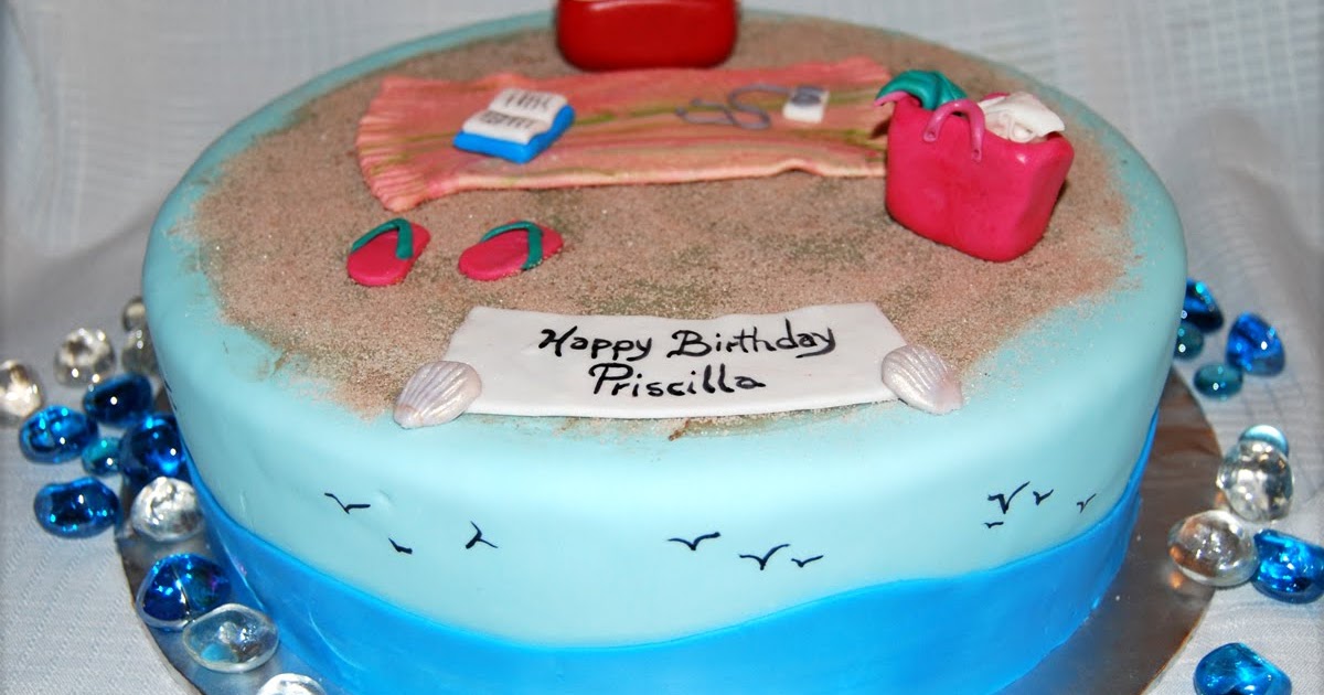Leelees Cake-abilities: Beach Theme Birthday Cake