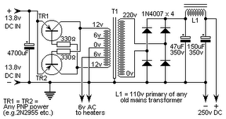 Electronics Circuits: DC13.8V to DC250V easy circuit
