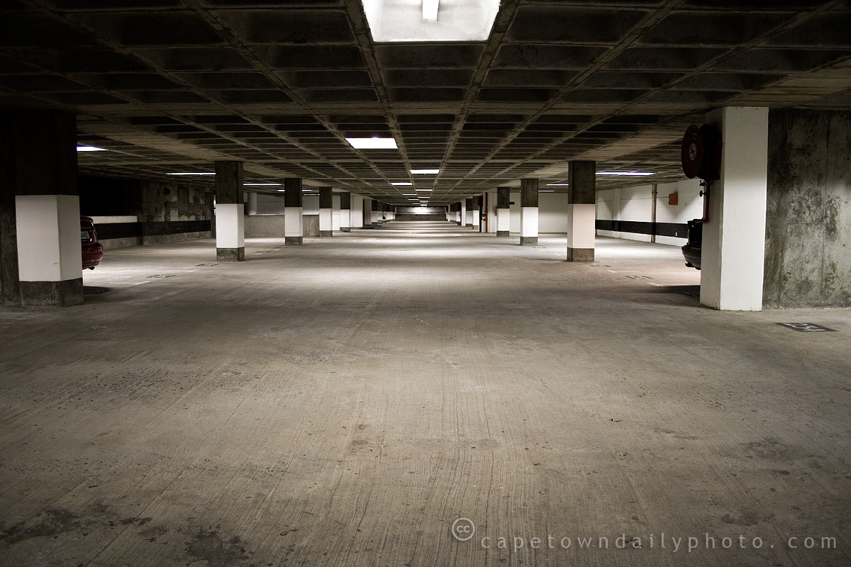 Kitchen cabinets in garage Empty Parking Garage