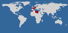 My visited countries map