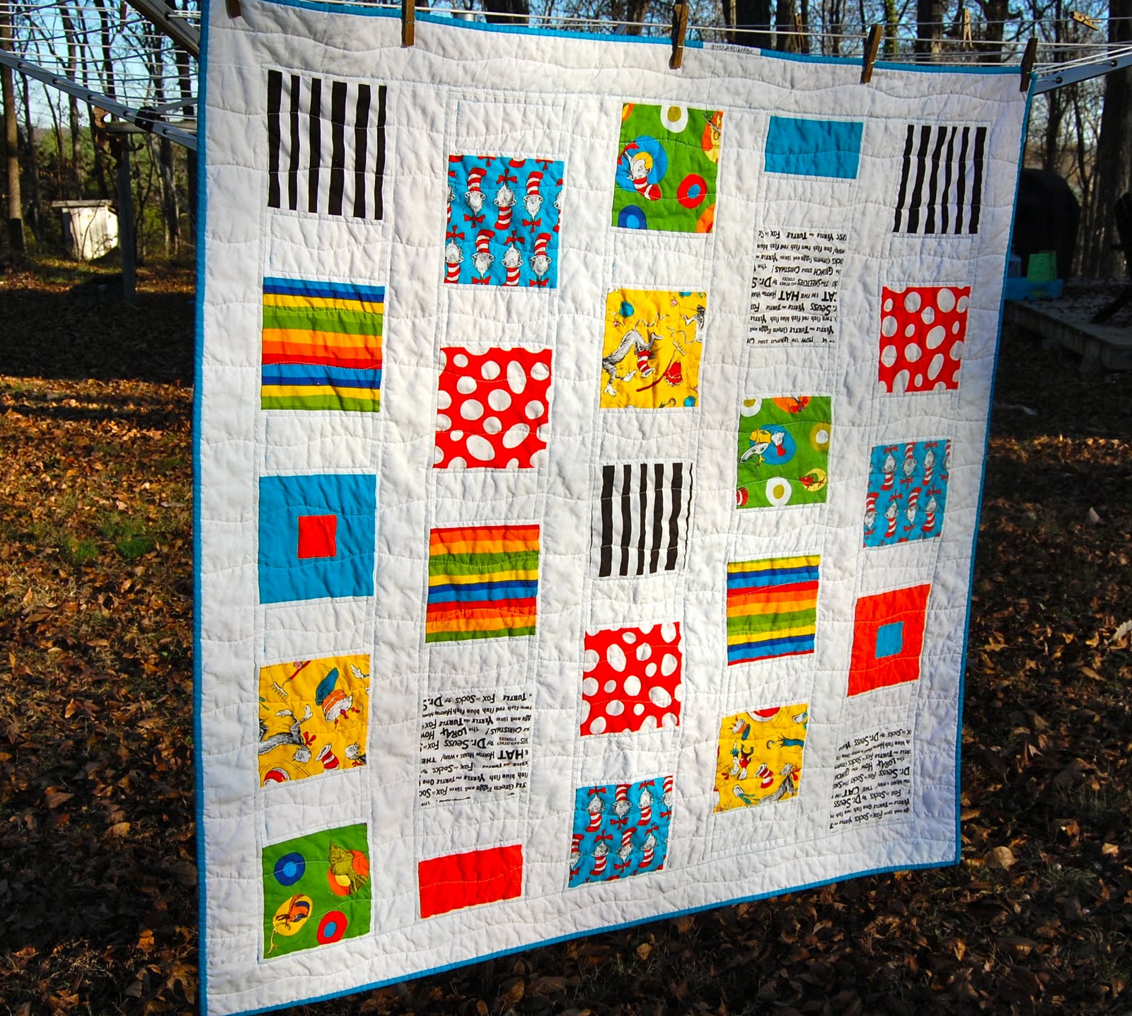 Quilt Story Dr. Suess quilt for a sweet, 2 year old with leukemia...