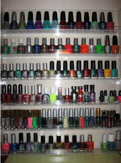 My nail polish collection is OUT OF CONTROL. Currently I'm storing in