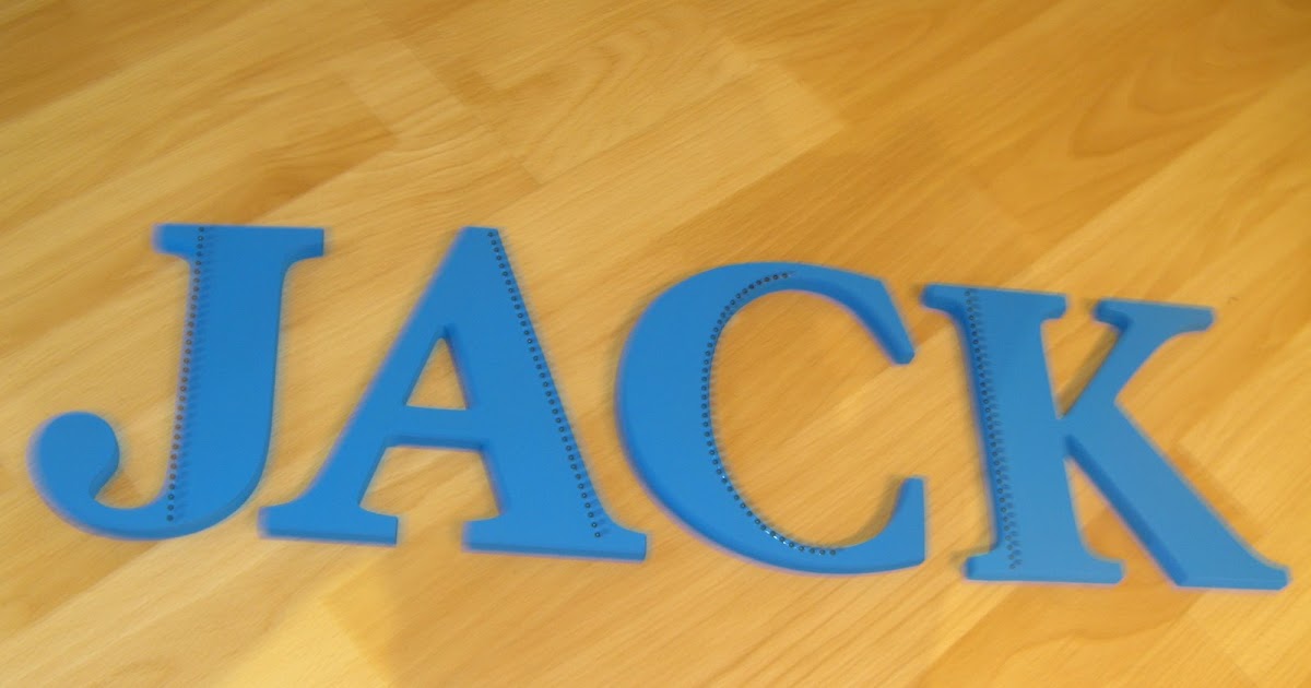Kids Rooms JACK, jack, JACK, jack... Letters for the boys