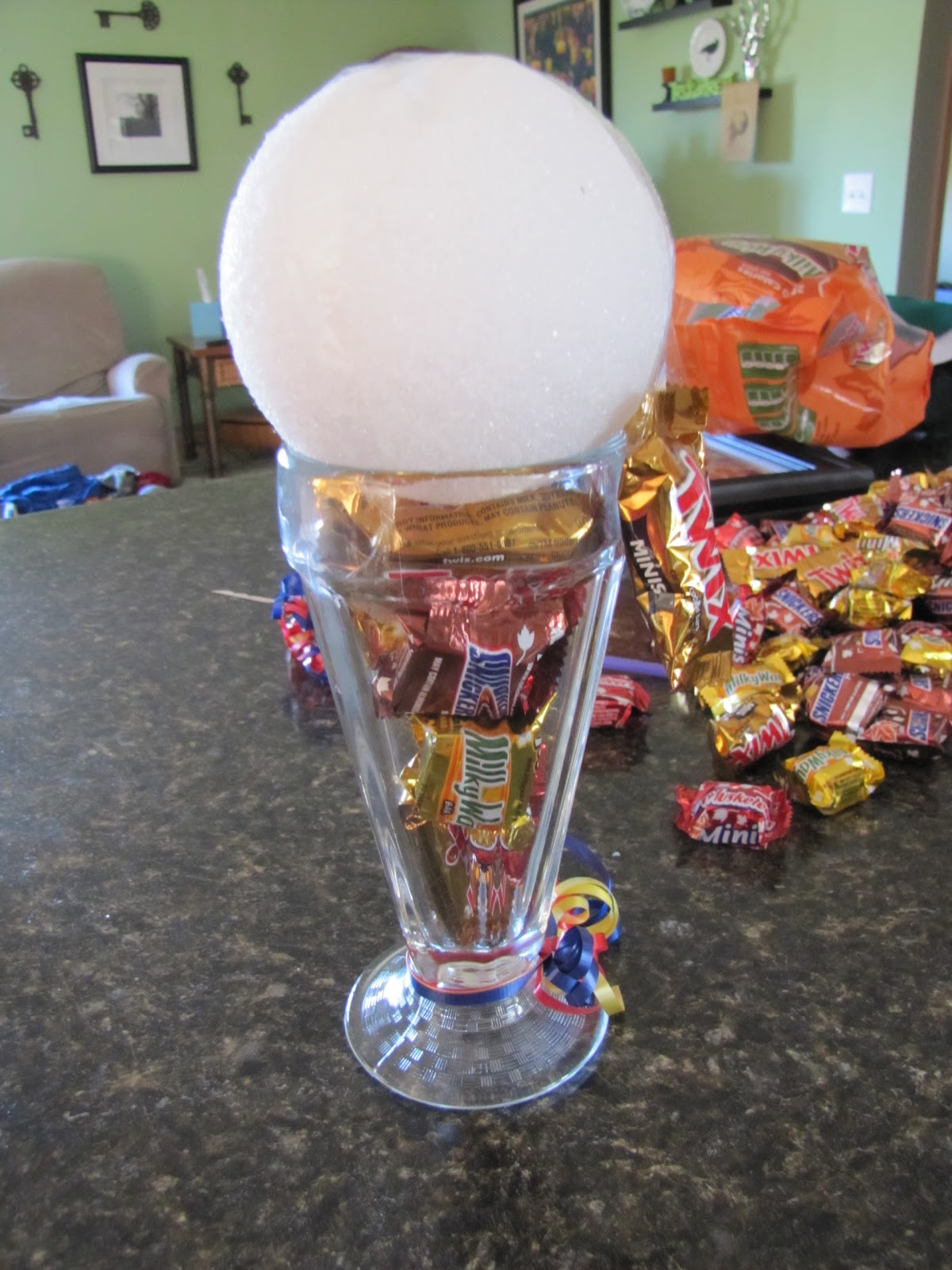 Sustainably Chic Designs Ice Cream Sundae Candy Bouquet Gift
